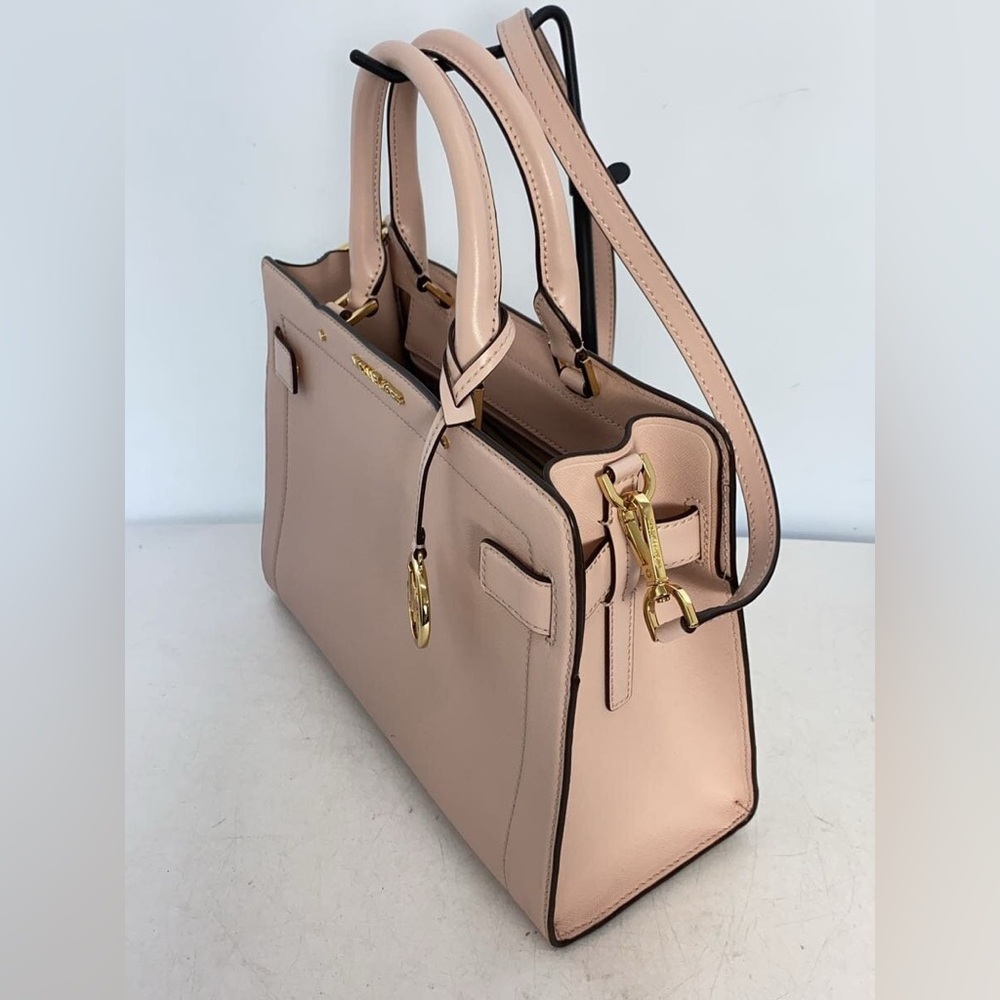 NWT Michael Kors Rayne satchel Elegant blush Pink Handbag w feet. New never used - Picture 2 of 12